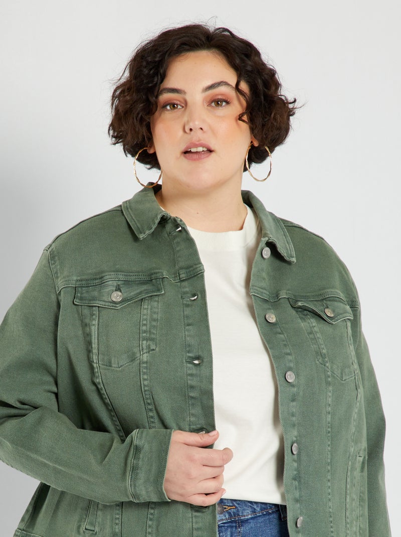 Veste En Jean Femme St. John's Bay - Vert Baie - Taille S (petite Taille) - 100% Coton