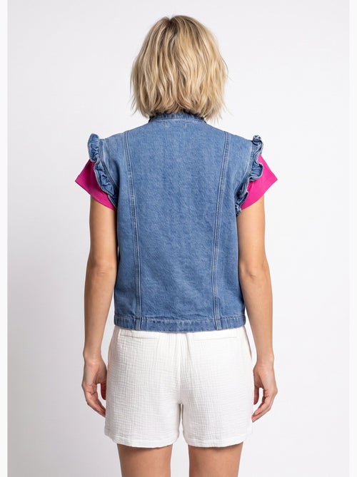 Veste en jean volantée sans manches - AFIBEL - Kiabi Veste en jean volantée sans manches - AFIBEL - Kiabi