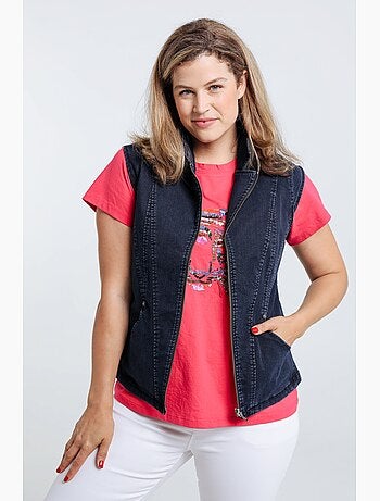 Veste en jean zippée PAPRIKA