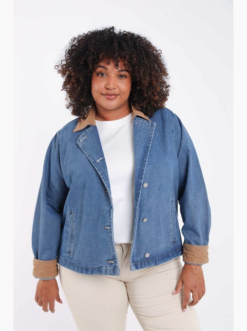 Veste en jeans avec velours PAPRIKA - Kiabi