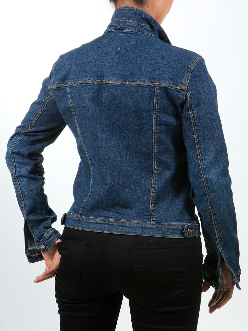 Veste en jeans stretch coupe ajustée ENIA 'Rica Lewis' Bleu - Kiabi