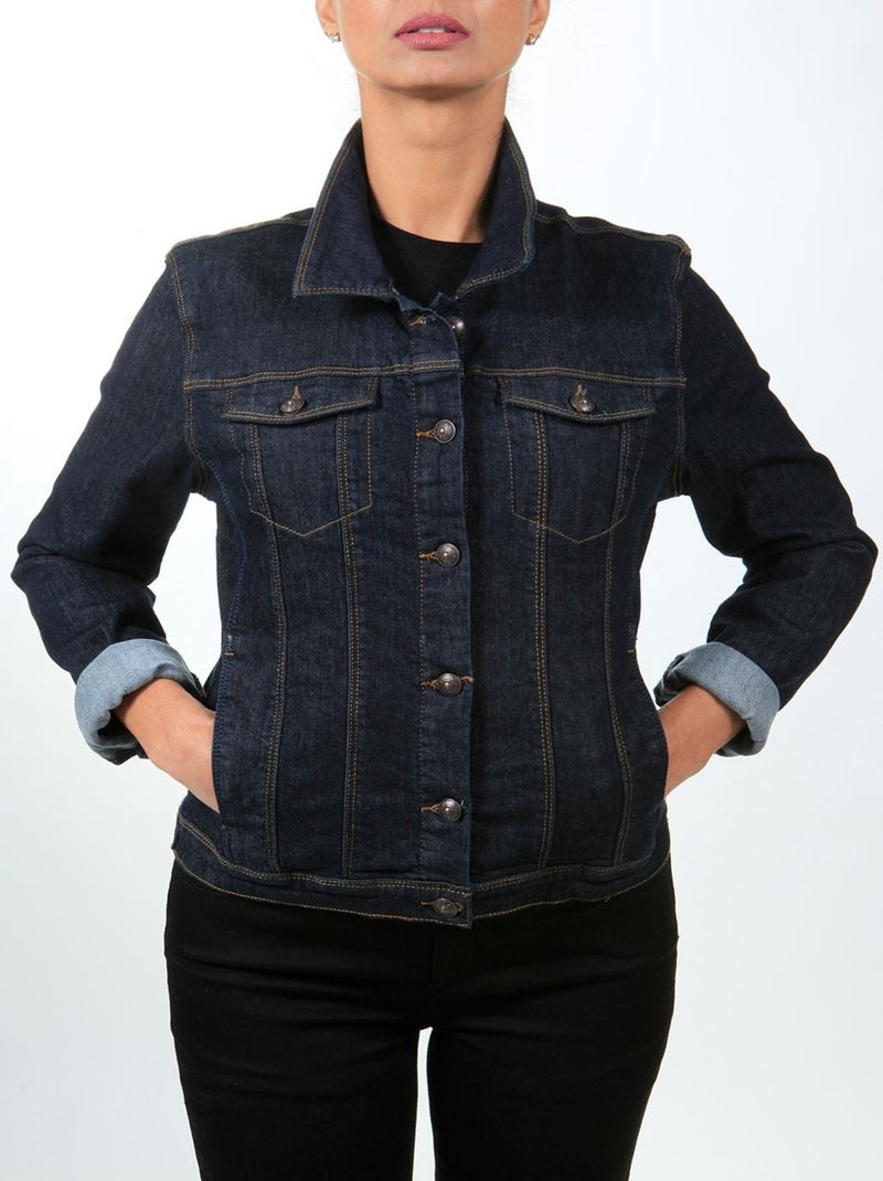 Veste en jeans stretch coupe ajustée ERA 'Rica Lewis' Bleu - Kiabi