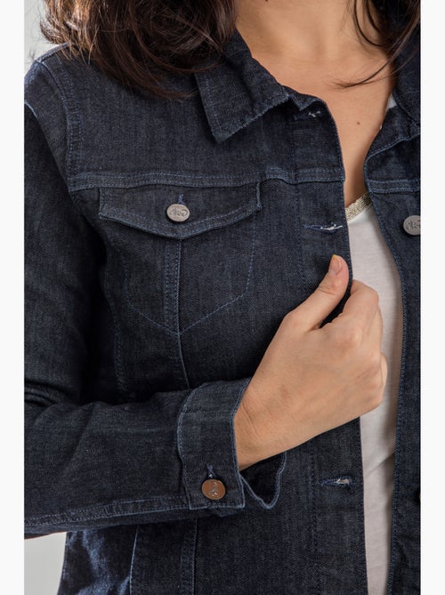 Veste en jeans stretch OBV1 'OBER' - Kiabi
