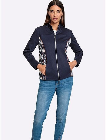 Veste en jersey avec empiècements sur les côtés et manches longues - Taille standard - Helline