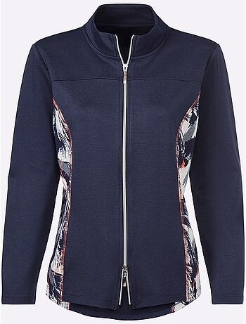 Veste en jersey avec empiècements sur les côtés et manches longues - Taille standard - Helline