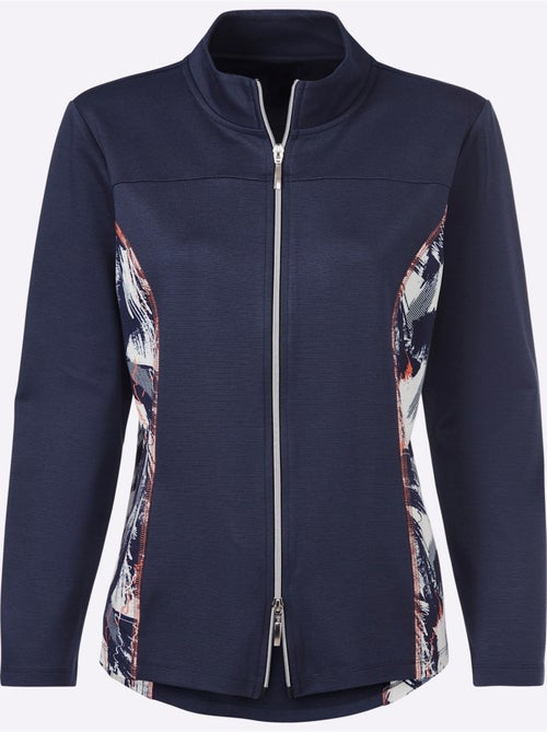 Veste en jersey avec empiècements sur les côtés et manches longues - Taille standard - Helline - Kiabi Veste en jersey avec empiècements sur les côtés et manches longues - Taille standard - Helline - Kiabi