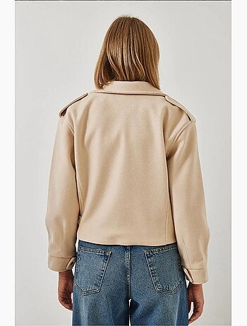 Veste en laine à poche unique lucci