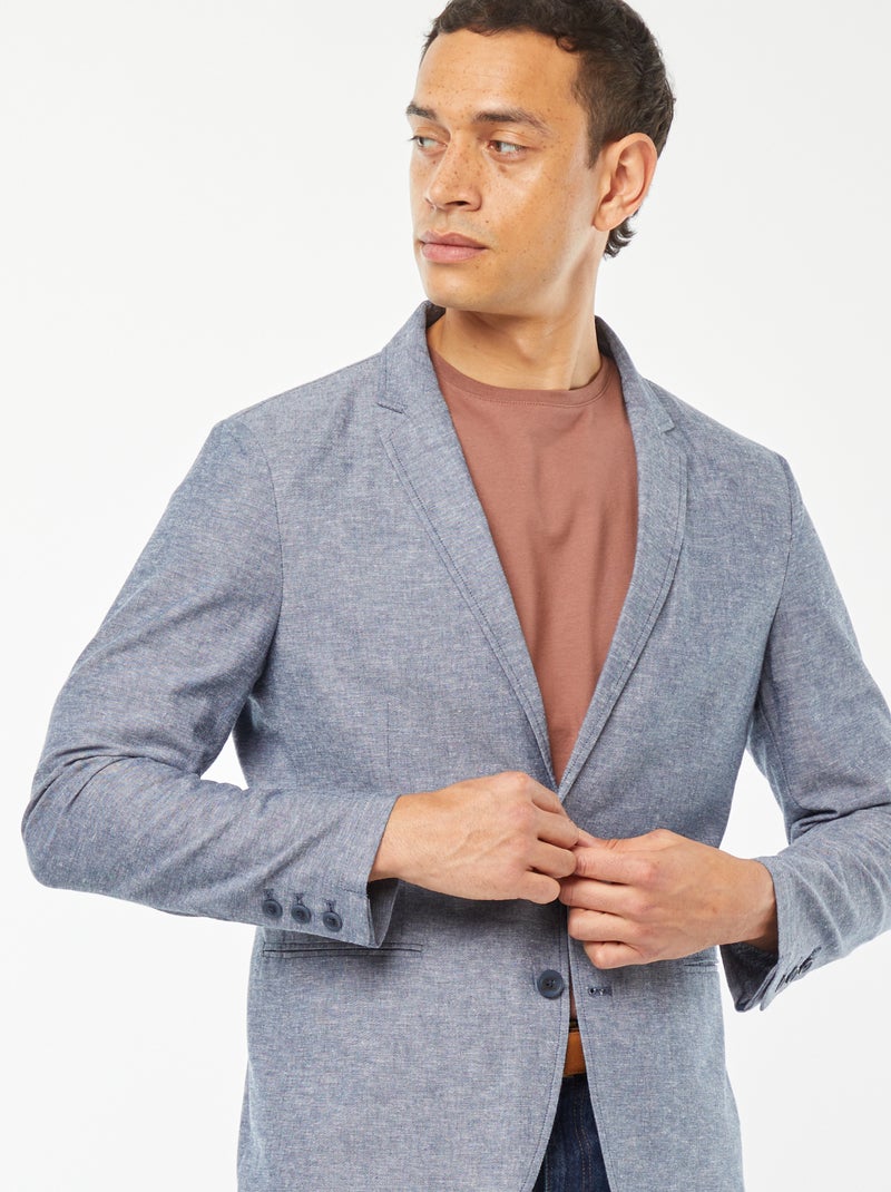 Veste Jeans LOLA ESPELETA Lin Mélangé Bleu Indigo Femme Taille 4