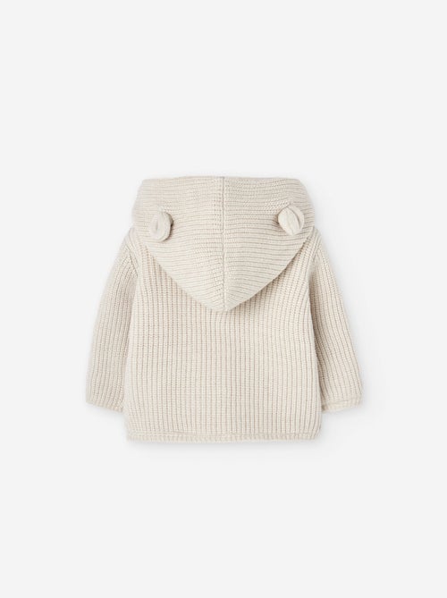 Veste en maille à capuche avec doublure en sherpa - Kiabi