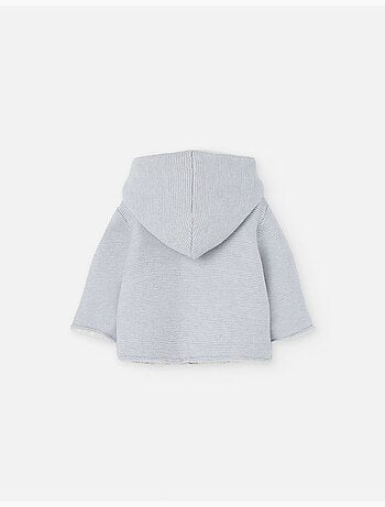 Veste en maille à capuche avec doublure en sherpa synthétique