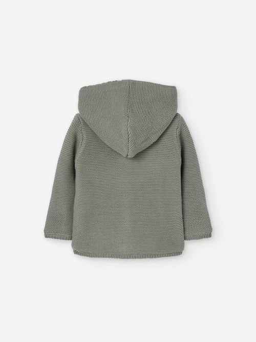 Veste en maille à capuche avec doublure en sherpa - Kiabi