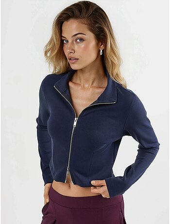 Veste en maille ajustée avec fermeture éclair busem