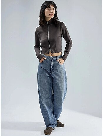 Veste en maille ajustée avec fermeture éclair busem