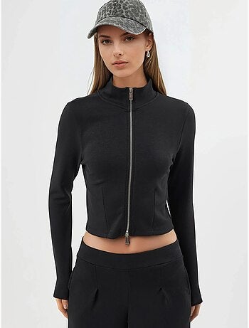 Veste en maille ajustée avec fermeture éclair busem