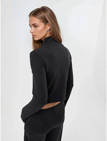 Veste en maille ajustée avec fermeture éclair busem