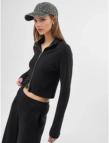 Veste en maille ajustée avec fermeture éclair busem