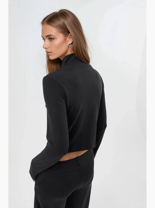 Veste en maille ajustée avec fermeture éclair busem - Kiabi Veste en maille ajustée avec fermeture éclair busem - Kiabi