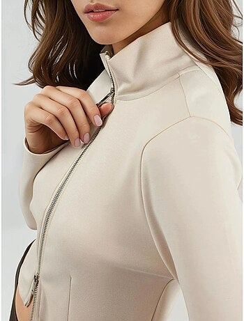 Veste en maille ajustée avec fermeture éclair busem