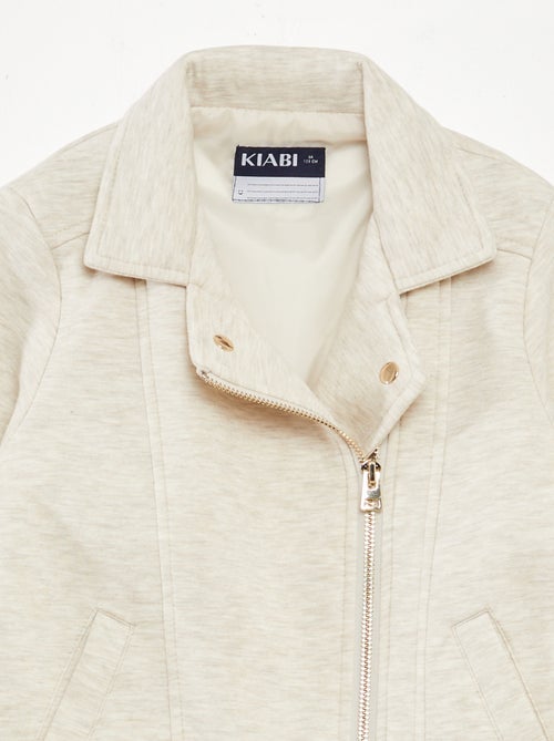 Veste en maille avec ouverture zippée asymétrique - Kiabi
