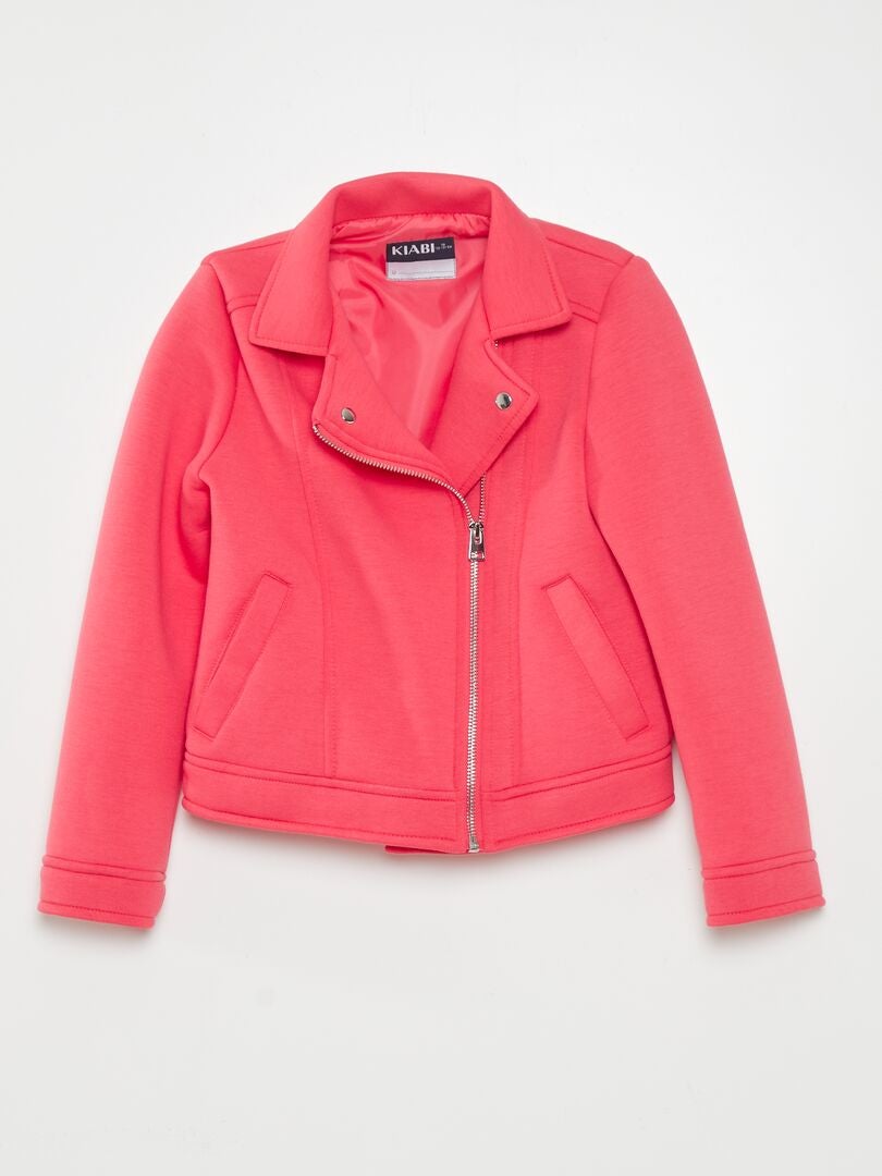 Veste Zippée Intégrale Misook Rose Et Noir Rayures - Taille S, Neuve Avec étiquettes