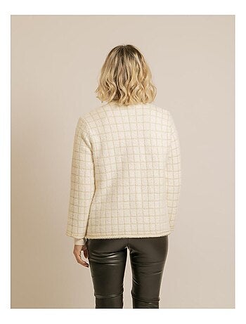 Veste en maille carreaux URVINA