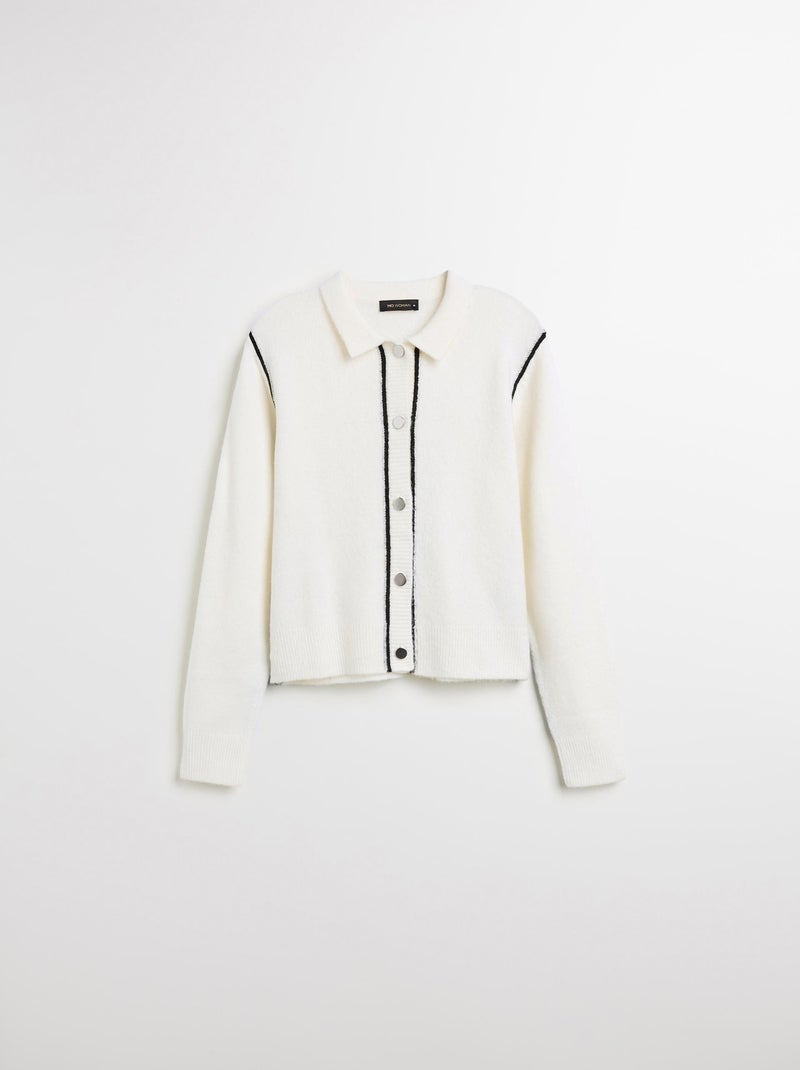 Veste en maille, MO Fashion Blanc - Kiabi