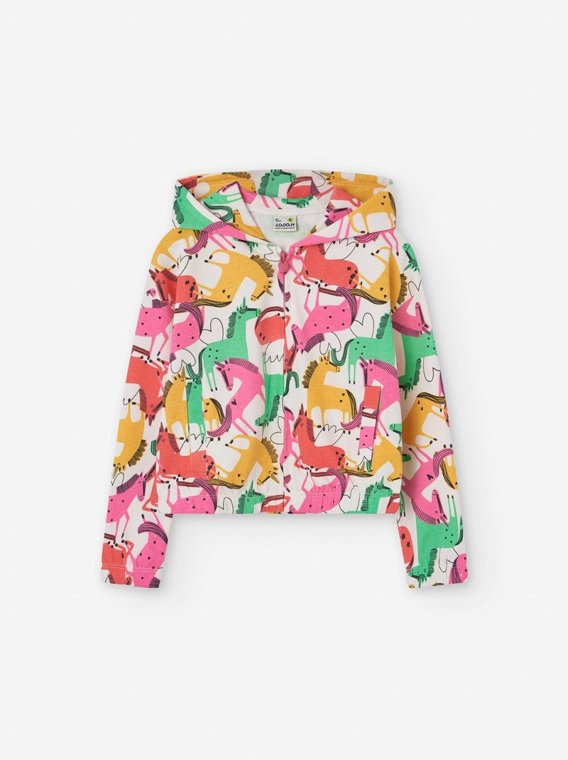 Veste en Molleton avec Capuche Blanc Ecru - Kiabi