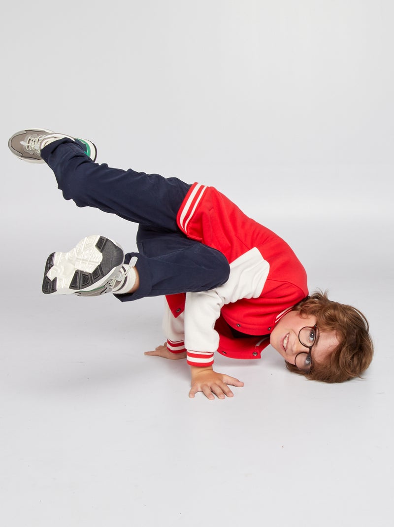 Veste en molleton  style collège Rouge - Kiabi