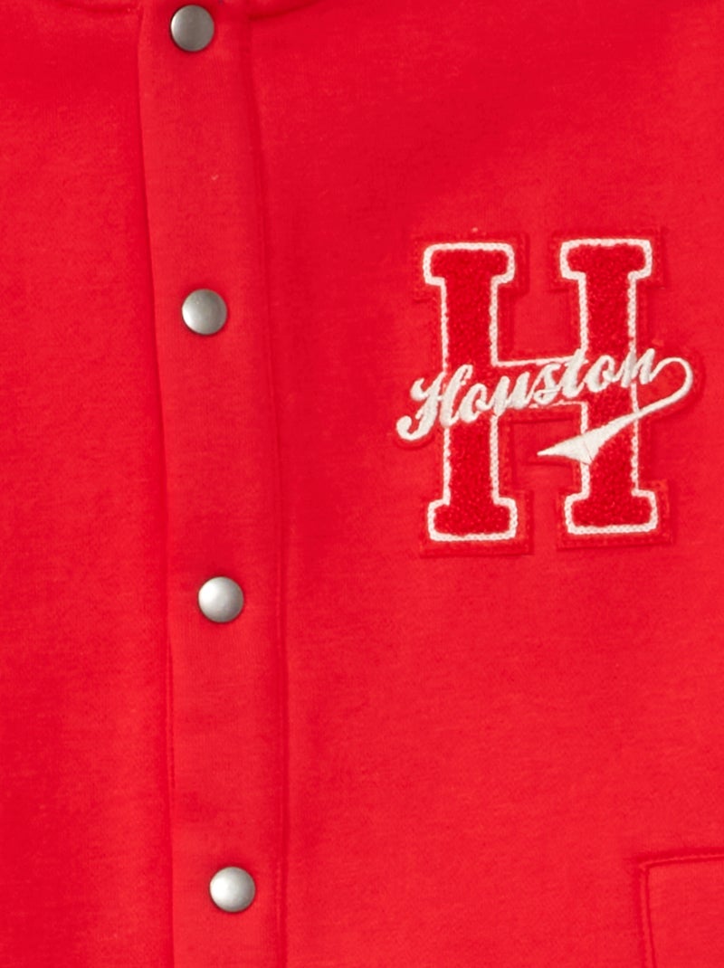 Veste en molleton  style collège Rouge - Kiabi