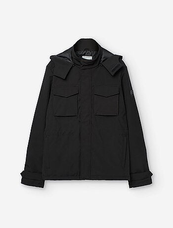 Veste en nylon à capuche amovible