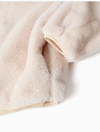 Veste en peluche à capuche et poches