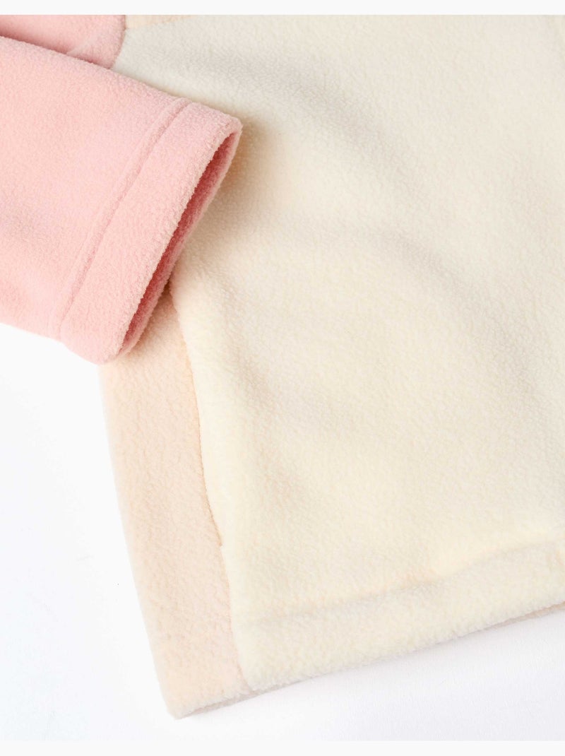 Veste en polaire à col montant Beige clair - Kiabi
