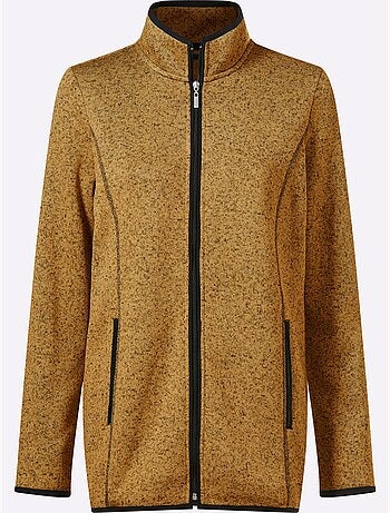 Veste en polaire passepoil contrasté - taille standard - moda vilona
