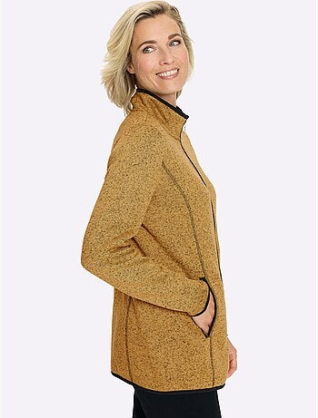 Veste en polaire passepoil contrasté - taille standard - moda vilona