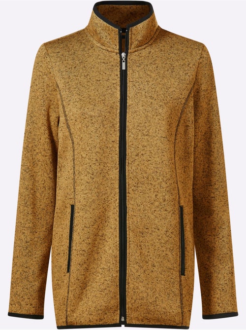 Veste en polaire passepoil contrasté - taille standard - moda vilona - Kiabi