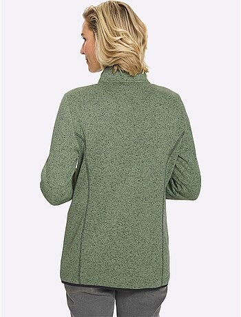 Veste en polaire passepoil contrasté - taille standard - moda vilona