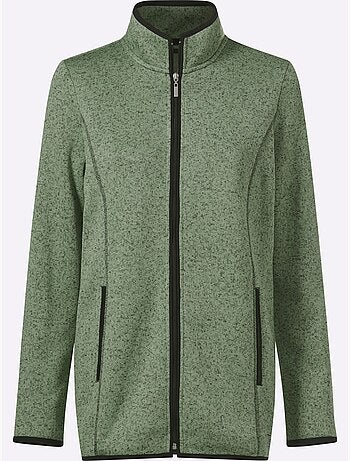 Veste en polaire passepoil contrasté - taille standard - moda vilona
