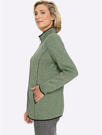 Veste en polaire passepoil contrasté - taille standard - moda vilona