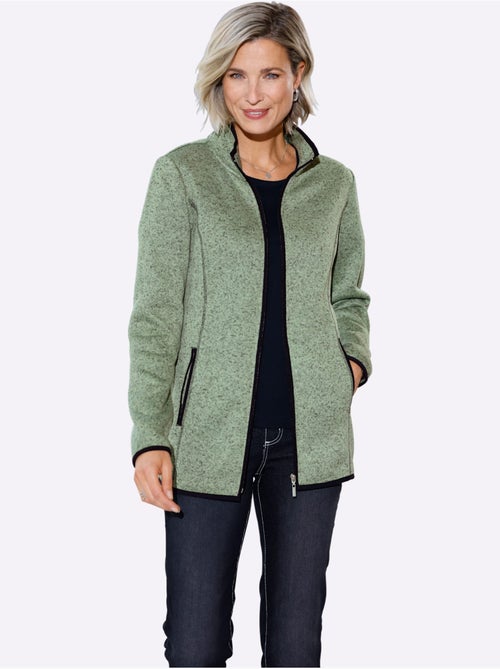 Veste en polaire passepoil contrasté - taille standard - moda vilona - Kiabi Veste en polaire passepoil contrasté - taille standard - moda vilona - Kiabi