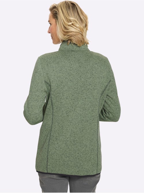 Veste en polaire passepoil contrasté - taille standard - moda vilona - Kiabi Veste en polaire passepoil contrasté - taille standard - moda vilona - Kiabi