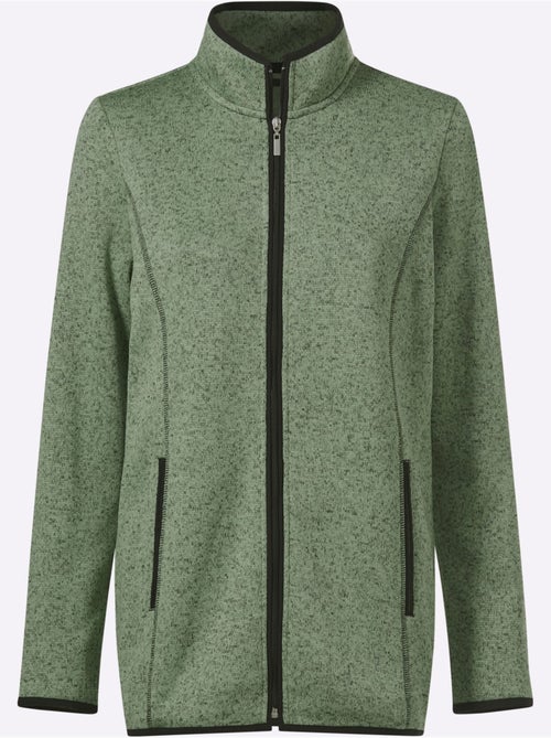 Veste en polaire passepoil contrasté - taille standard - moda vilona - Kiabi Veste en polaire passepoil contrasté - taille standard - moda vilona - Kiabi