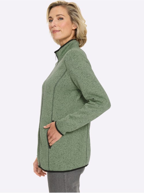 Veste en polaire passepoil contrasté - taille standard - moda vilona - Kiabi Veste en polaire passepoil contrasté - taille standard - moda vilona - Kiabi