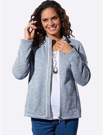 Veste En Polaire Polaire Tricotée à L'intérieur Légèrement Gratté - Taille Standard - Witt