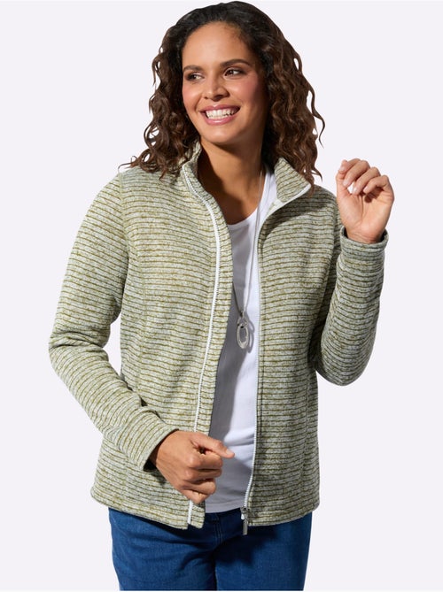 Veste En Polaire Polaire Tricotée à L'intérieur Légèrement Gratté - Taille Standard - Witt - Kiabi