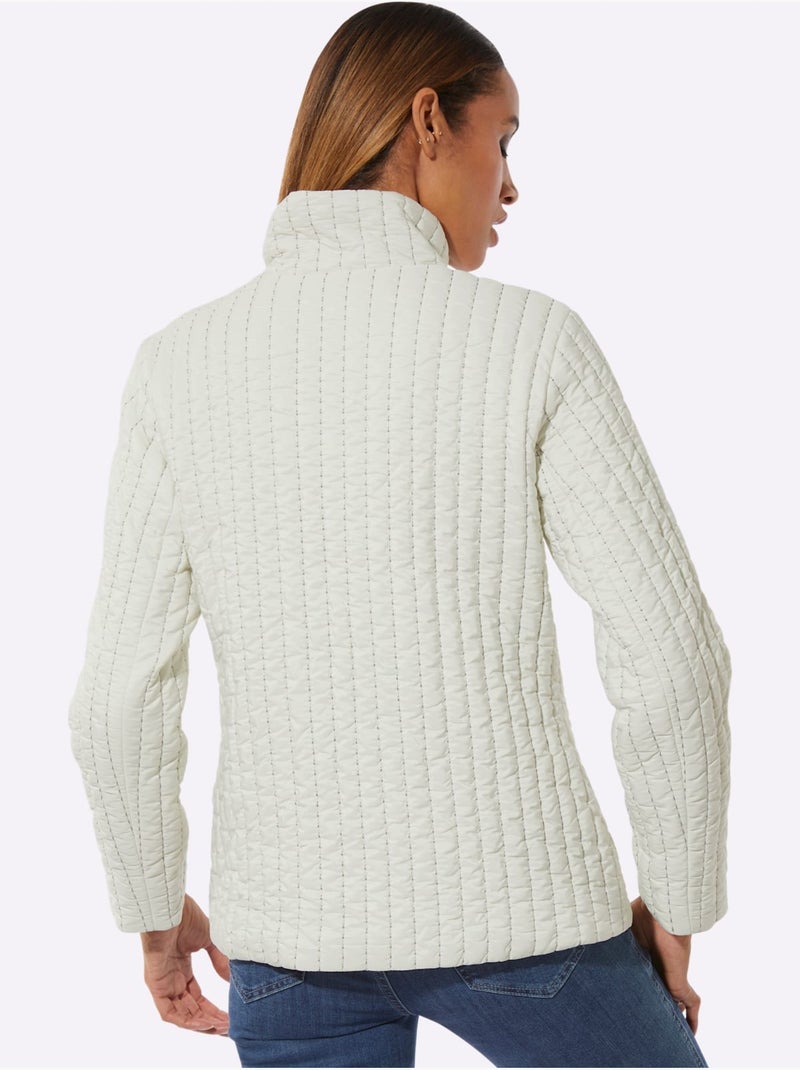 Veste En Polyester Recyclé - Taille Standard - Helline Gris Ecru - Kiabi