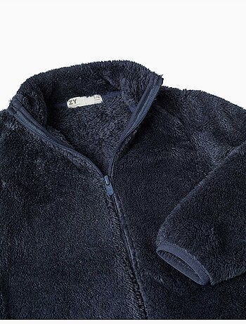 Veste en sherpa avec fermeture éclair
