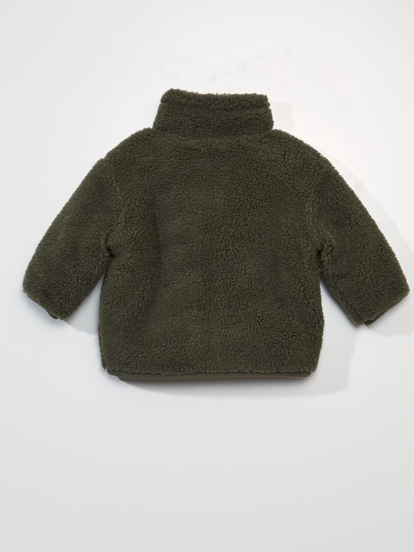 Veste en sherpa - Kaki - Kiabi - 25.00�?�