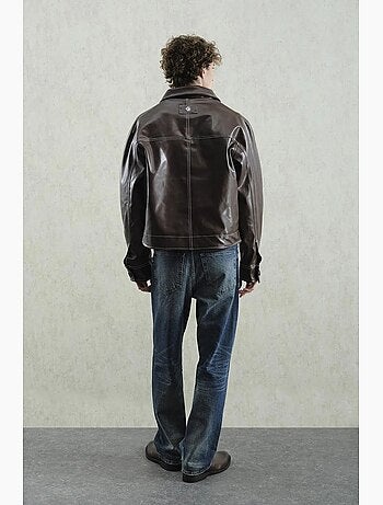 Veste en simili cuir boutonnée giesto