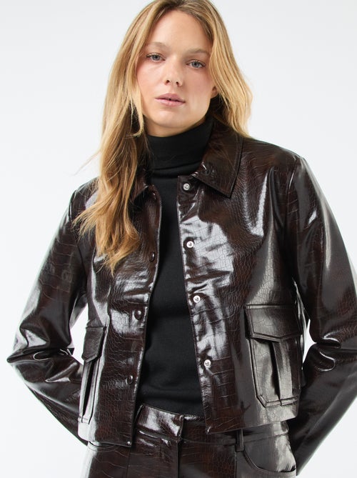 Veste en simili imitation 'peau de serpent' - Kiabi