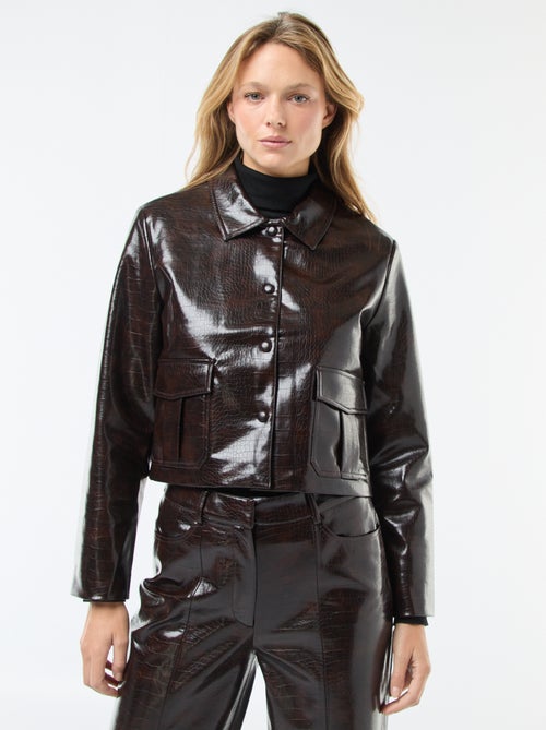 Veste en simili imitation 'peau de serpent' - Kiabi